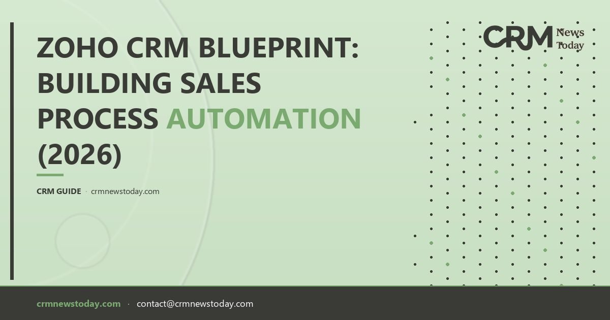 Zoho CRM Blueprint: Building Sales Process Automation (2026) - CRM ...